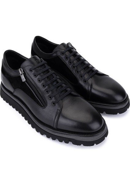 Erkek Hakiki Deri Siyah Casual Ayakkabı 537 3821 Erk Ayk SK25-26 Sıyah Dr/suet fiyatları