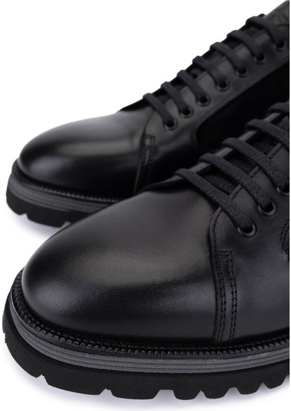 Erkek Hakiki Deri Siyah Casual Ayakkabı 537 3821 Erk Ayk SK25-26 Sıyah Dr/suet modelleri