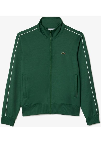 Erkek Regular Fit Fermuarlı Koyu Yeşil Sweatshirt fırsatları