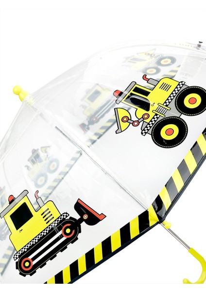 Erkek Çocuk Şeffaf Inşaat Temalı Küçük Şemsiye, Renkli ve Dayanıklı Tasarım fiyatları