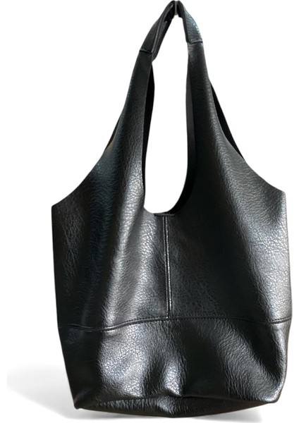 1096 Kadın Salash Büyük Boy Omuz Çantası Siyah