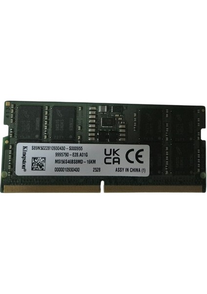 16 GB Kıngston 5600MHZ Notebook Ram