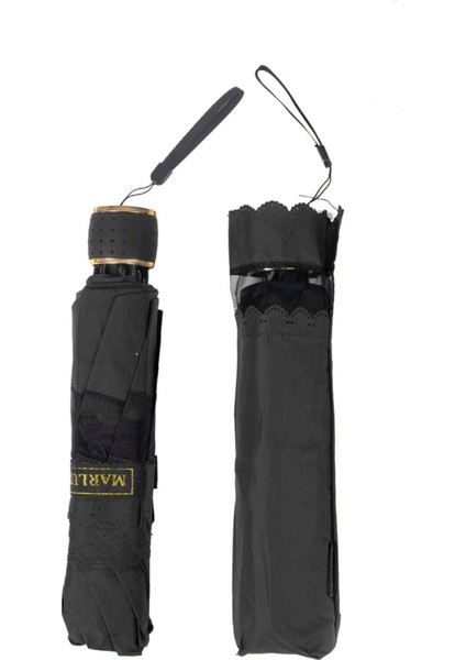 Rüzgara Dayanıklı Siyah Kadın Şemsiye, Fiber Gövdeli, Pongee Kumaş, Şık ve Hafif fiyatları