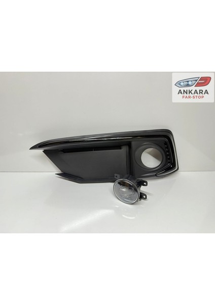 Honda Civic Fc5 2019-2021 Makyajlı Kasa Sis Lamba ve Kapak Takımı Ön Sol (Siyah Tip Kapak+Ledli Sol Ön Sis)