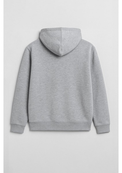 Kadın Kapüşonlu Cepli Içi Polarlı Gri Sweatshirt fiyatları