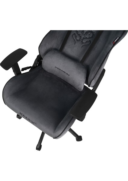 / Rio Balerion Terletmez Kadife Kumaş Siyah Gaming Oyuncu Koltuğu / 120 kg Taşır