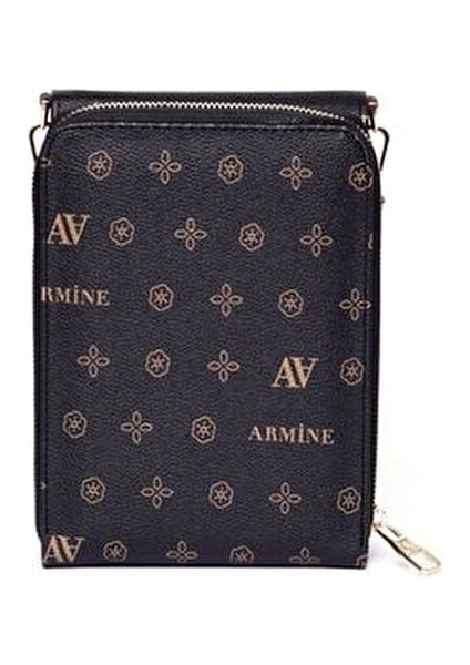 Siyah Baskılı Çanta Suni Deri Desenli Kadınlar İçin Şık ve Ergonomik Tasarım