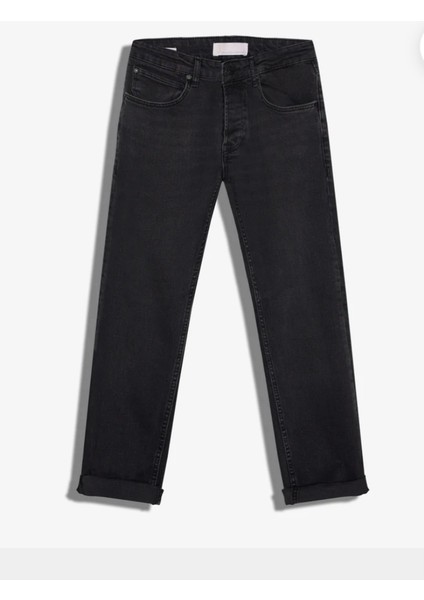 Erkek Normal Bel Düğmeli Dar Paça Üst Kalite Jean Pantolon