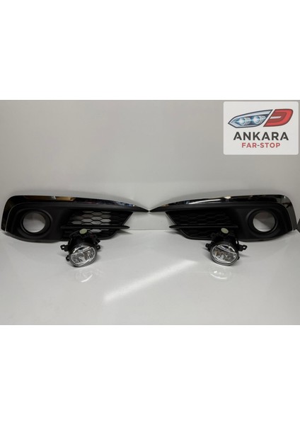 Honda Civic Fc5 2016-2019 Makyajsız Sis Lamba ve Kapak Takımı (Krom Tip-Ön Sağ-Sol Ledli 2 Sis-2 Kapak)