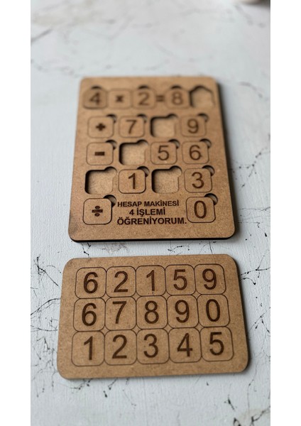 Boyanabilir Ahşap Hesap Makinesi Eğitici Öğretici Geliştirici Oyuncak modelleri