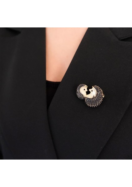 Altın Kaplama Kirpi Model Kadın Broş BR-107 fiyatları