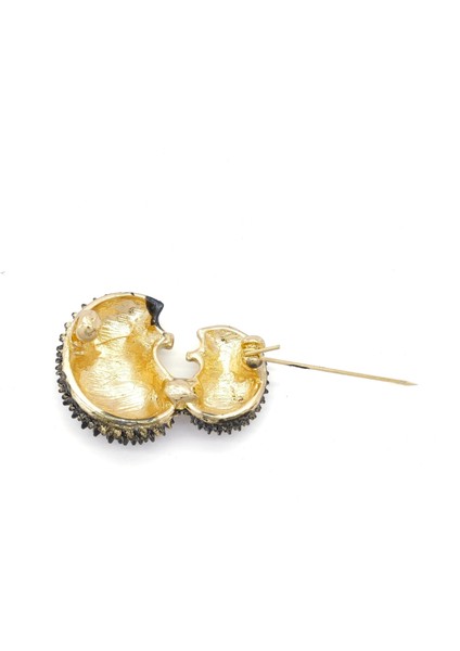 Altın Kaplama Kirpi Model Kadın Broş BR-107 fırsatları