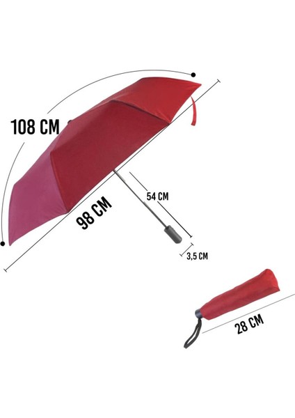 Renkli Tam Otomatik Rüzgar Dayanıklı Çanta Boy Şemsiye