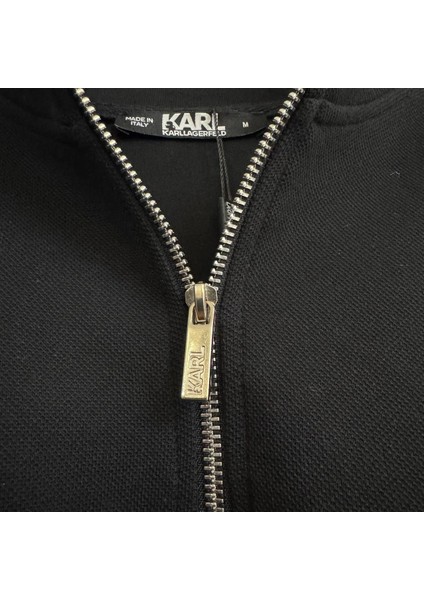 Black Cotton Half-Zip Sweatshirt modelleri