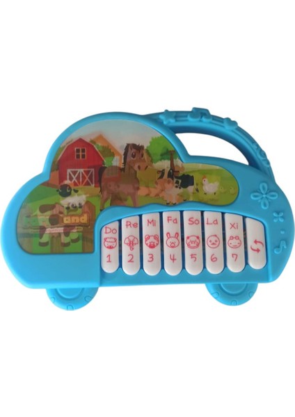 Oyuncak 17 cm Mini Piyano – Çocuklar Için Eğitici Müzik Oyuncağı Mavi