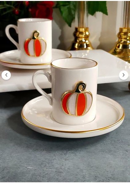 Fine Living Elegant Pumpkin 4 Parça 2 Kişilik Kahve Fincan Takımı fırsatları