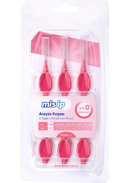 u Tipi Arayüz Fırçası Pembe 0,40