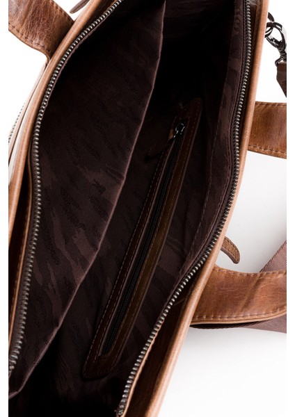 %100 Hakiki Deri Business Laptop & Evrak Çantası 14 Inç