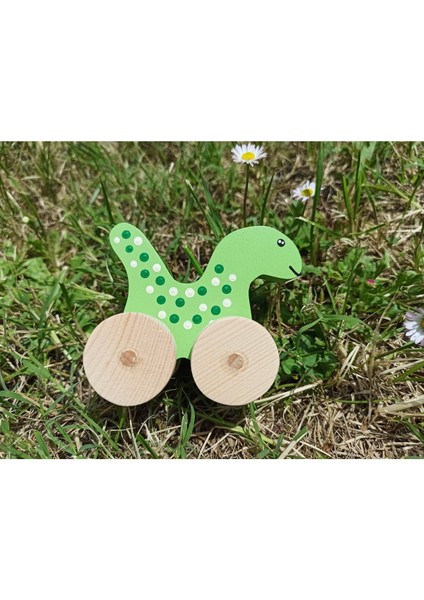 Renkli Ahşap Dinozor ve Tekerlekli Araba Seti, Eğlenceli ve Şık Tasarım fiyatları