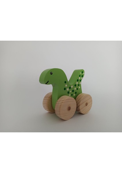 Renkli Ahşap Dinozor ve Tekerlekli Araba Seti, Eğlenceli ve Şık Tasarım indirimleri