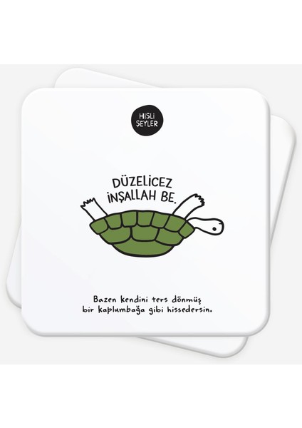 Düzelicez Inşallah 2'li Bardak Altlığı Seti