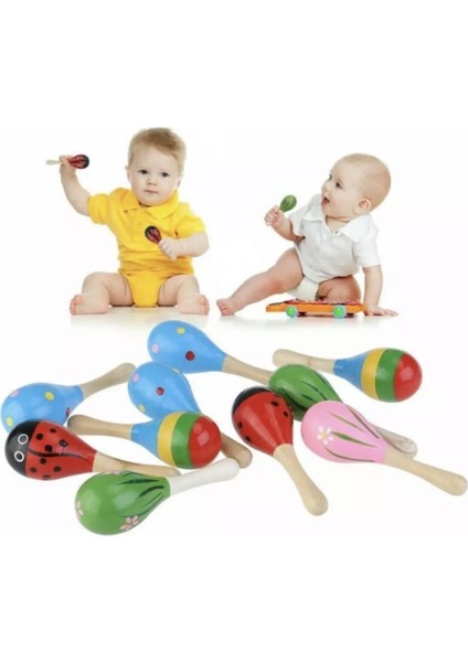 Doğal Ahşap Marakas, Sade Bej Renk, Şık ve Hafif Müzik Aleti fiyatları