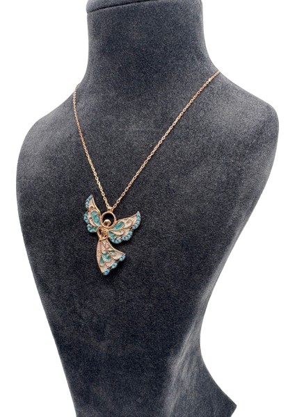 Gümüş Melekli Kolye