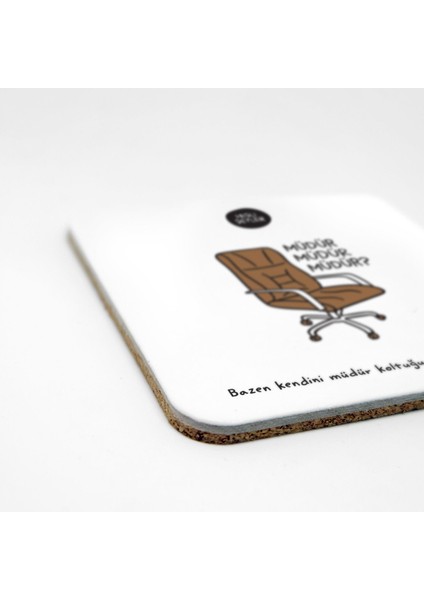 Müdür Müdür Müdür 2'li Bardak Altlığı Seti fiyatları