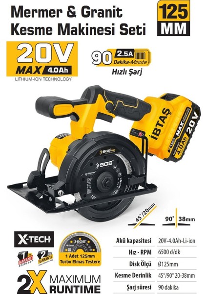 5540 - 20 Volt 4 Amper 125MM Akülü Mermer Granit Fayans Makinası fiyatları