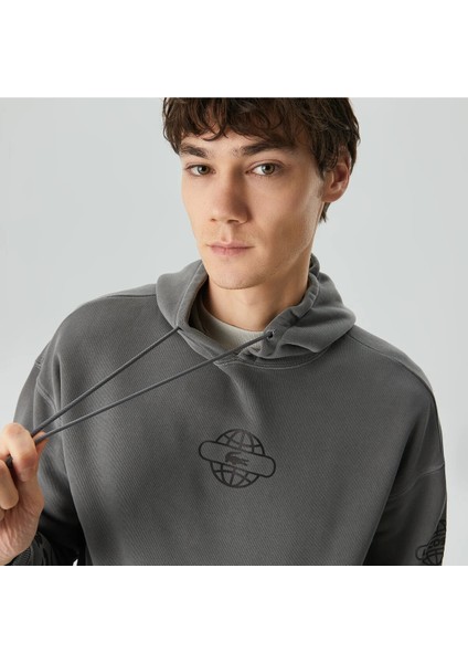 House Of Superstep x Erkek Gri Hoodie fırsatları