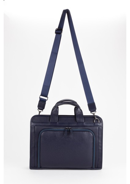 %100 Hakiki Deri Business Laptop & Evrak Çantası 14 Inç