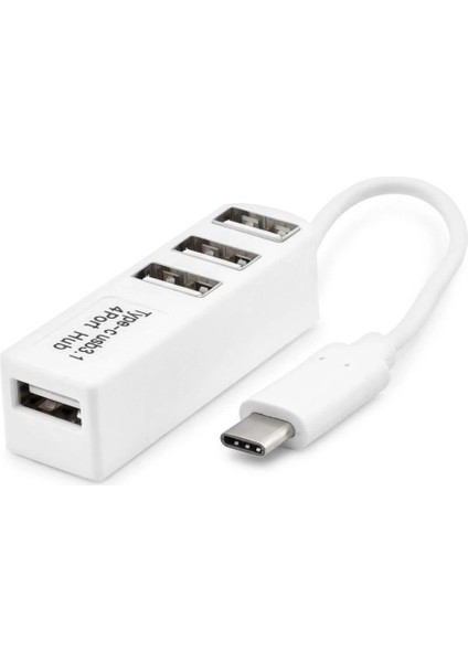 Type-C Hub 4*usb Beyaz (Telefon Uyumlu) HDX7015