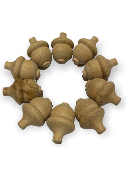 Kahverengi Ahşap Meşe Palamudu, 10 Adet Doğal ve Şık Dekoratif Ürün fırsatları