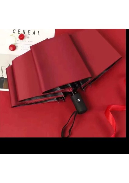 Rüzgara Dayanıklı Tam Otomatik Fiber Telli Kırmızı Şemsiye fiyatları