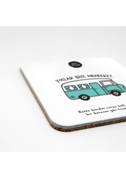 Yollar Bize Memleket 2'li Bardak Altlığı Seti fiyatları