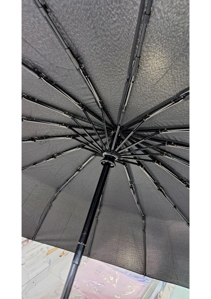 16 Telli Otomatik Şemsiye, Güçlü ve Hafif, Siyah Renk modelleri