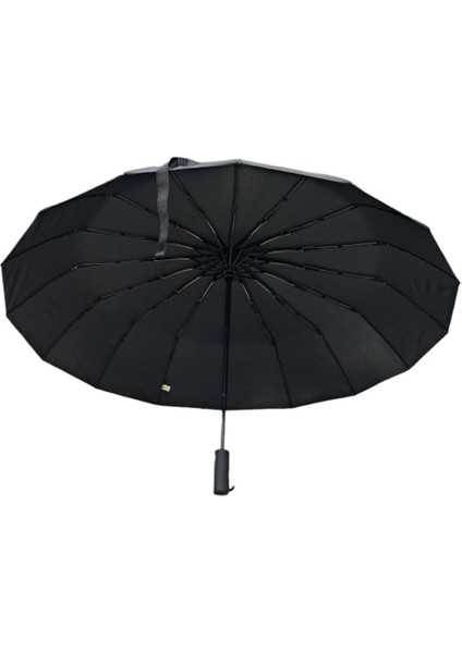 16 Telli Otomatik Şemsiye, Güçlü ve Hafif, Siyah Renk fırsatları