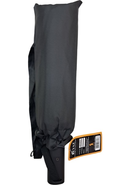 16 Telli Otomatik Şemsiye, Güçlü ve Hafif, Siyah Renk