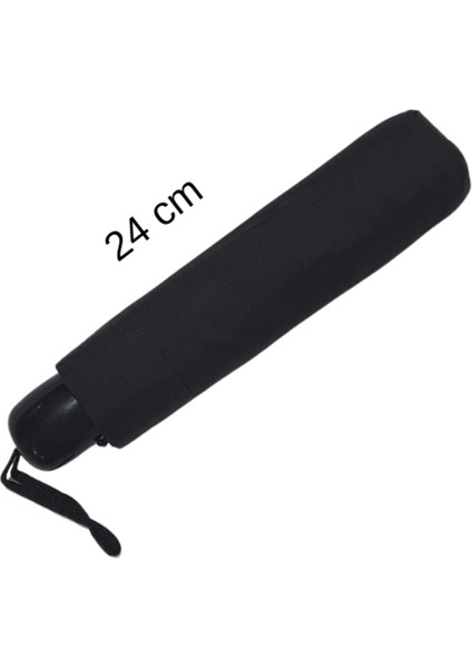 Kısa 8 Telli Siyah El Çekiçli Yağmur Şemsiyesi 24CM fiyatları