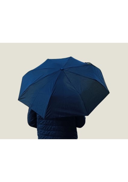 Kısa 8 Telli Siyah El Çekiçli Yağmur Şemsiyesi 24CM