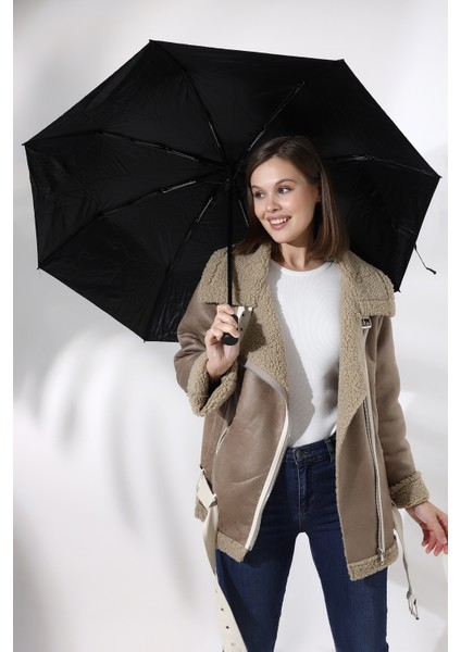 Tam Otomatik Siyah Şemsiye, Hafif ve Dayanıklı, Pratik Kullanım indirimleri