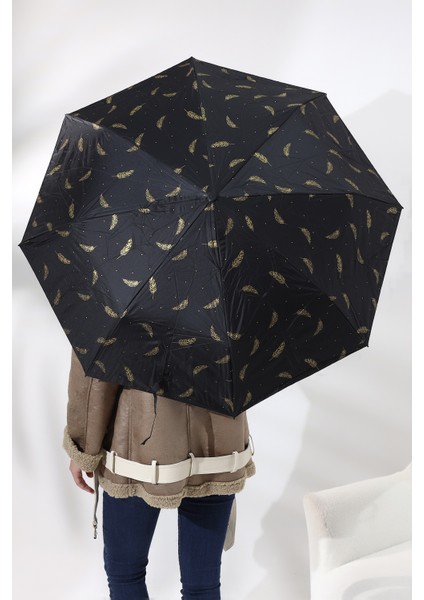 Tam Otomatik Siyah Şemsiye, Hafif ve Dayanıklı, Pratik Kullanım