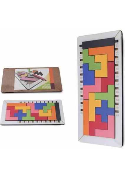 Kahverengi Ahşap Tetris Oyunu, Eğlenceli ve Şık Tasarım