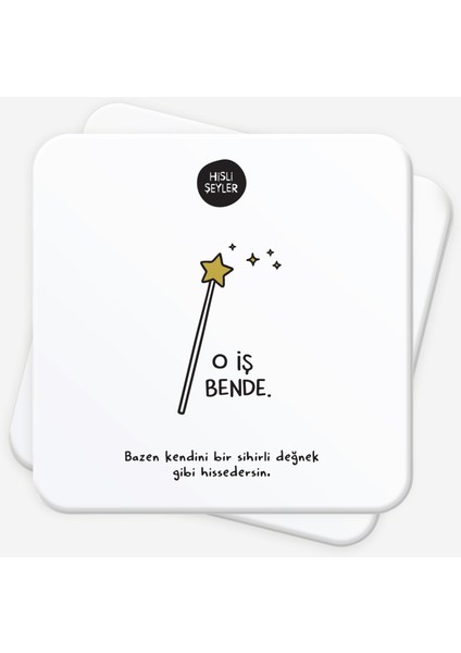 O Iş Bende 2'li Bardak Altlığı Seti