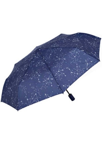 Lacivert Şemsiye, Tam Otomatik, Dayanıklı ve Şık Tasarım, Pratik Kullanım