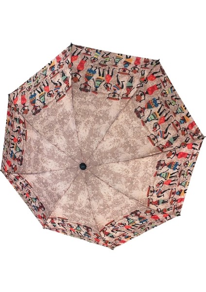 Renkli Mısır Desenli Rüzgar Korumalı Yarasa Şemsiye, Su Geçirmez, 8 Telli fiyatları
