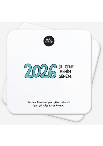 Bu Sene Benim Senem 2'li Bardak Altlığı Seti