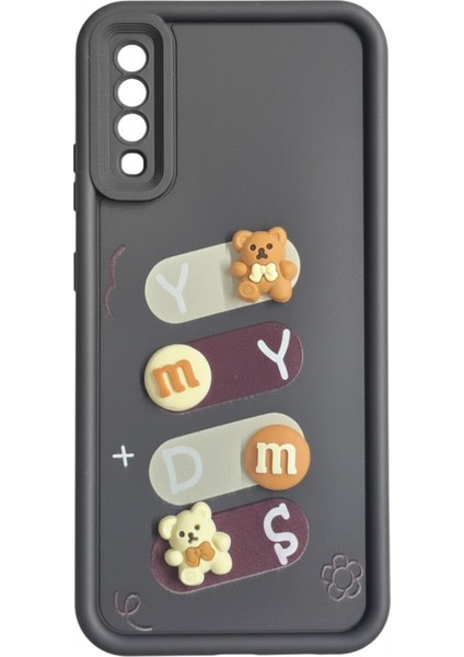 Samsung Galaxy A50 Uyumlu Kılıf Siyah Renk Ayıcık Figürlü 3D Kamera Korumalı Darbe Emici Yumuşak Silikon Kapak fırsatları