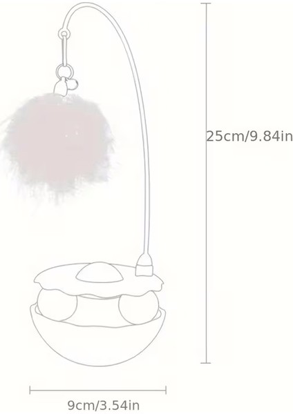 Zilli Kedi Yalama Taşı Hacıyatmaz Oyuncağı – Tüylü Interaktif Kedi Eğlence ve Aktivite Oyuncağı