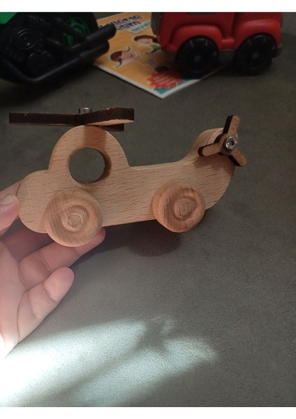 Doğal Ahşap Helikopter, Eğitici ve Geliştirici, Soft Boyasız, Ilk Oyuncak Seçeneği fiyatları